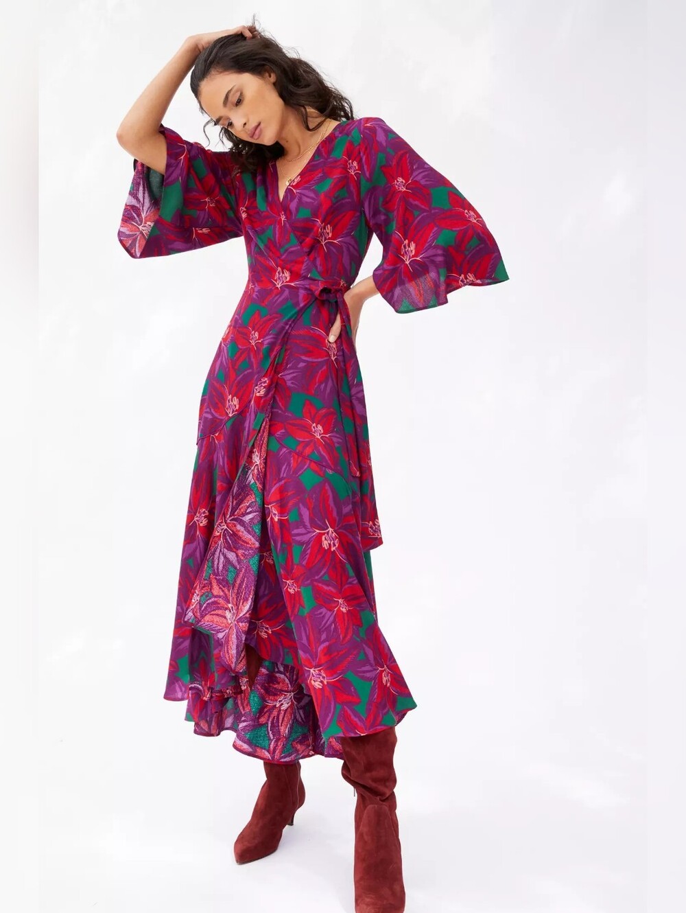 Farm Rio For Anthropologie Vieques Wrap Maxi Dress  SOLD OUT ONLINE EXCLUSIVES